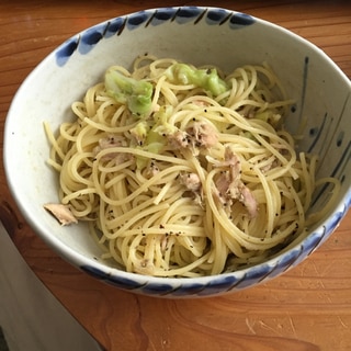 包丁いらず！お鍋一つでツナとキャベツの和風パスタ